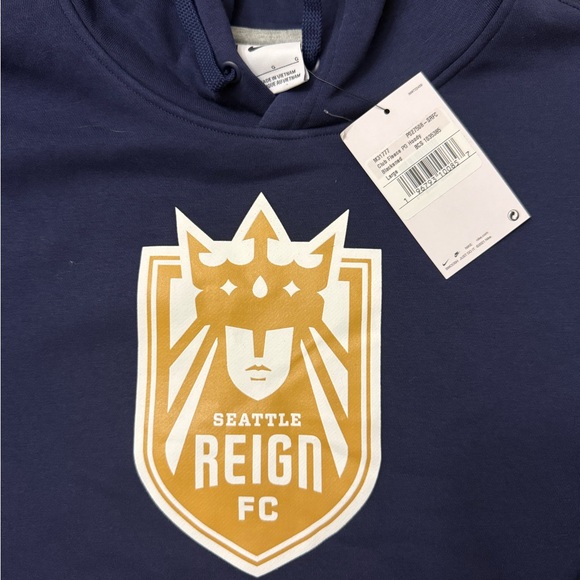 NWT! Nike Seattle Reign FC Club Fleece Pullover Hoodie Navy Men’s Large - Picture 2 of 7